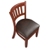 Premium US Made Vertical Slat Wood Restaurant Chair