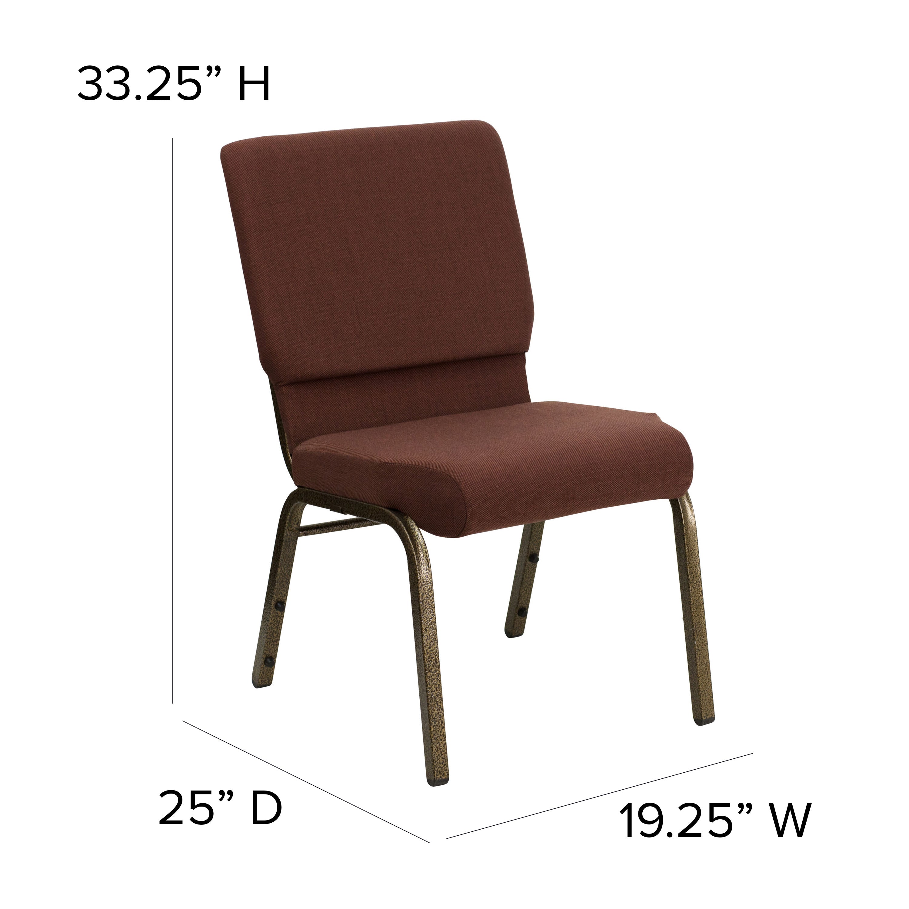 Hercules Series 185 Stackable Church Chair 18.5 Inch Wide