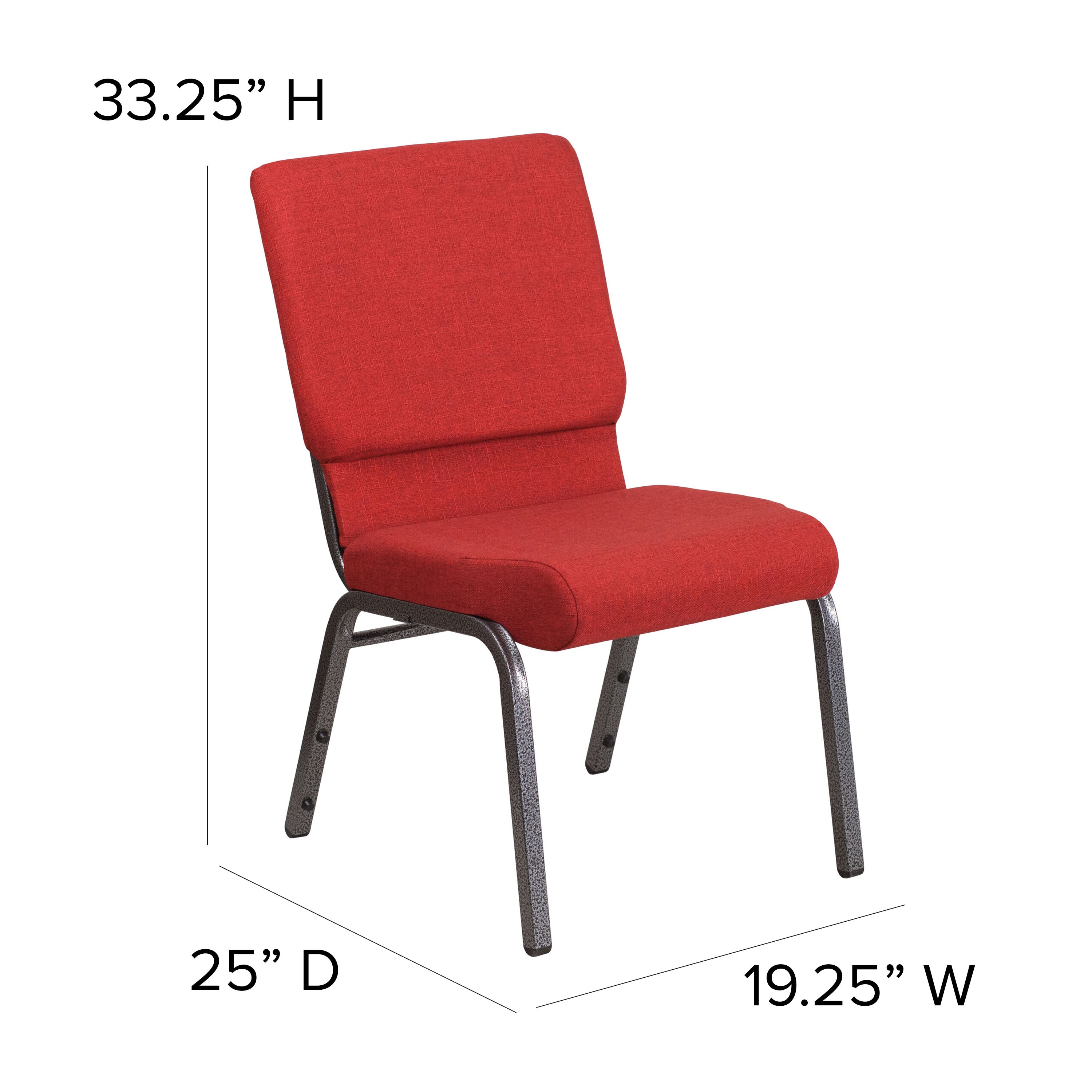 Hercules Series 185 Stackable Church Chair 18.5 Inch Wide