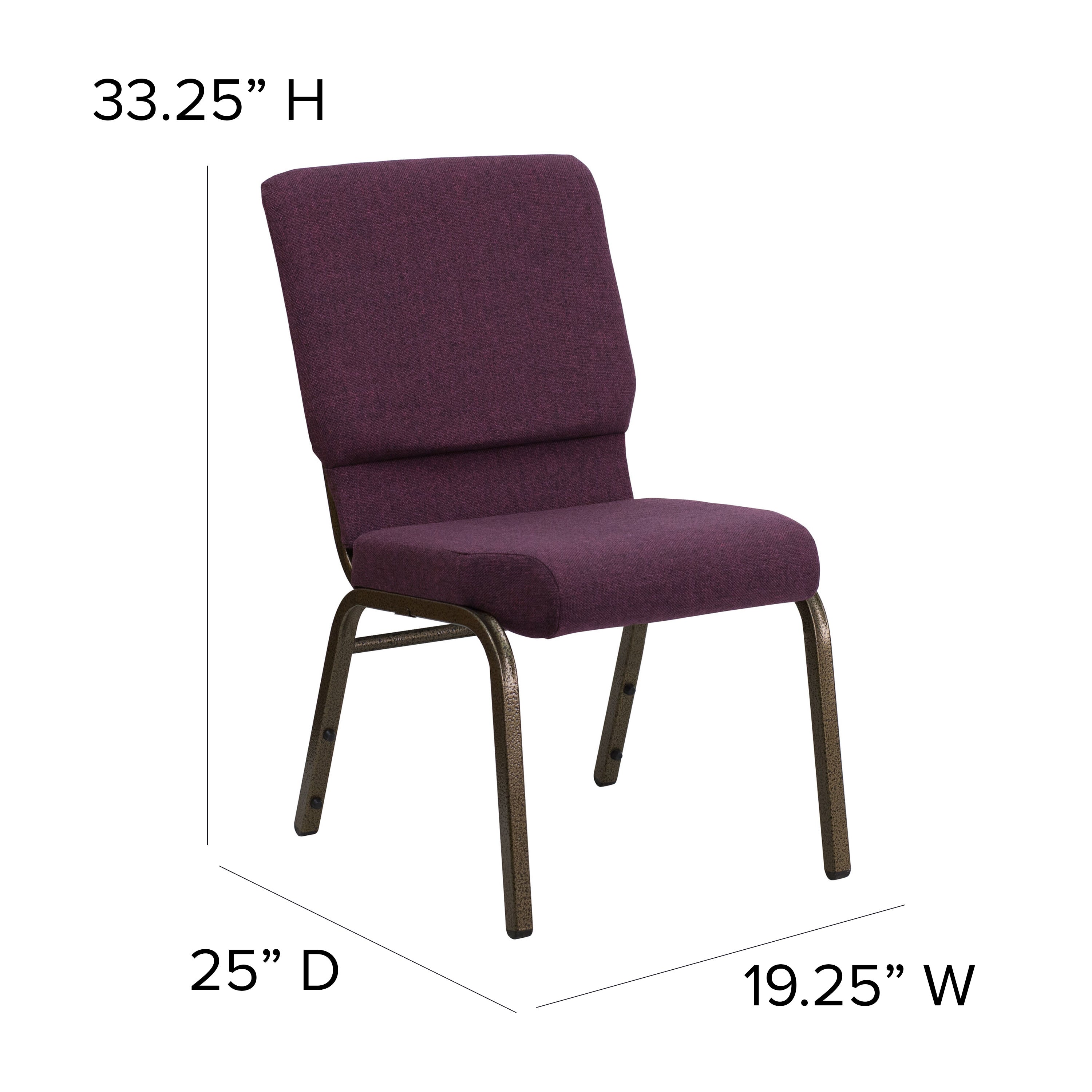 Hercules Series 185 Stackable Church Chair 18.5 Inch Wide