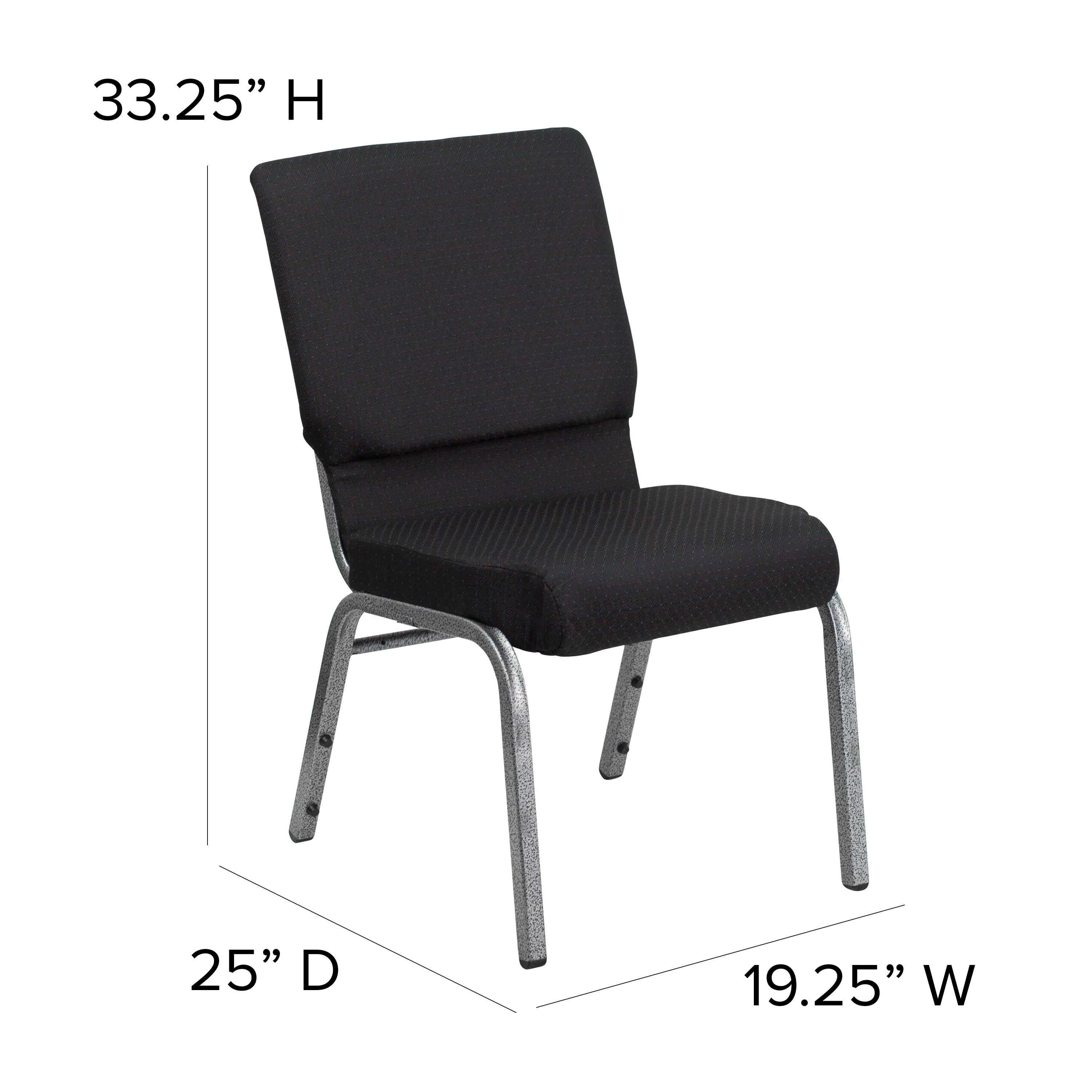 Hercules Series 185 Stackable Church Chair 18.5 Inch Wide