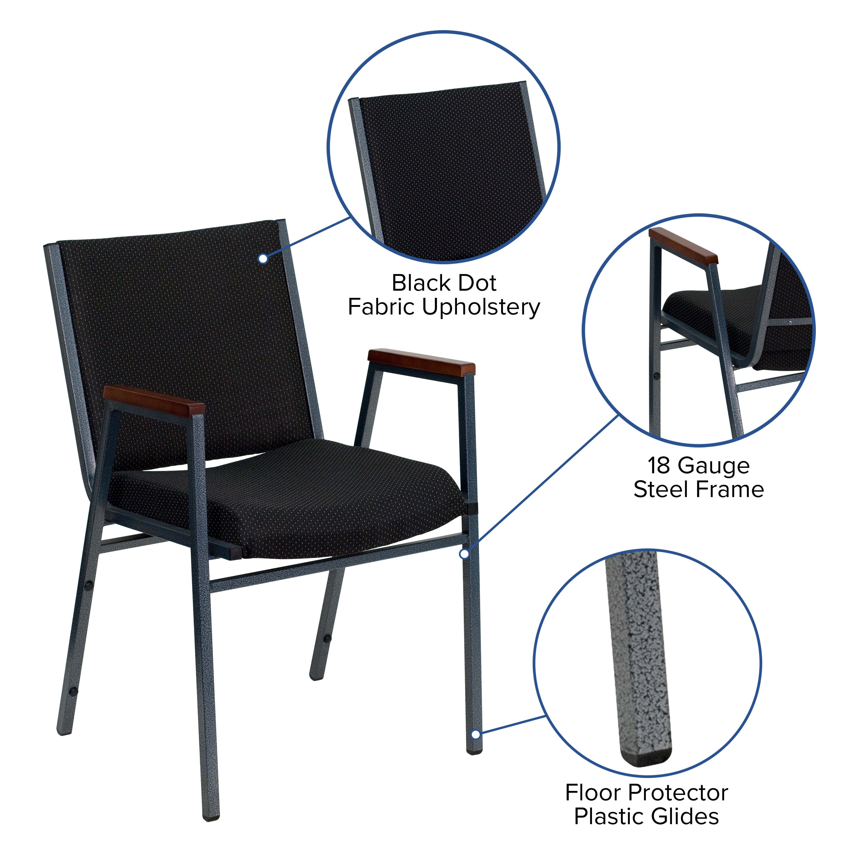 HERCULES Heavy Duty Stack Chair with Arms