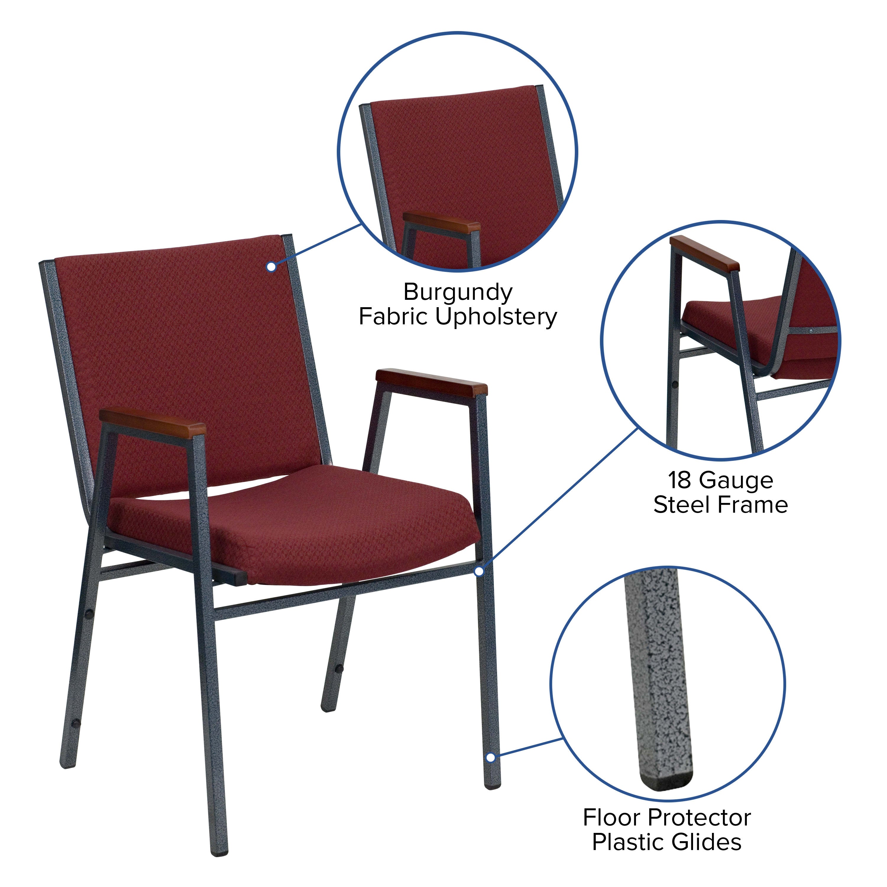 HERCULES Heavy Duty Stack Chair with Arms